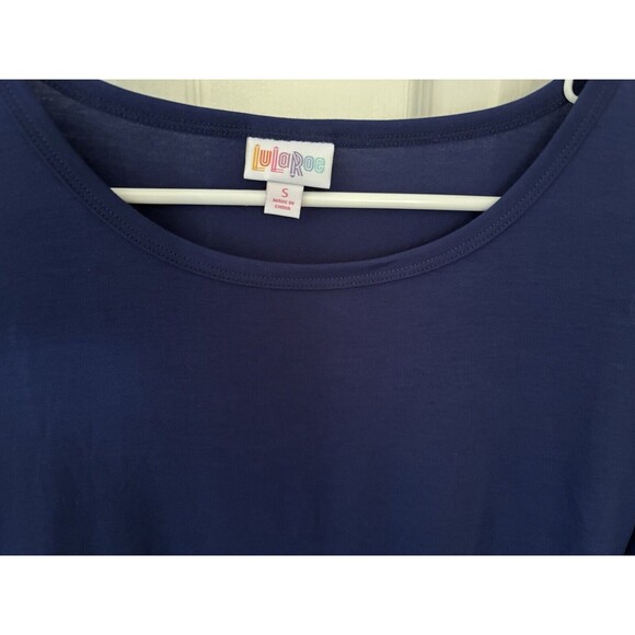 LuLaRoe Womens Dress Size Small Julia Multi-Color Blue & Gray Dress - Picture 2 of 4